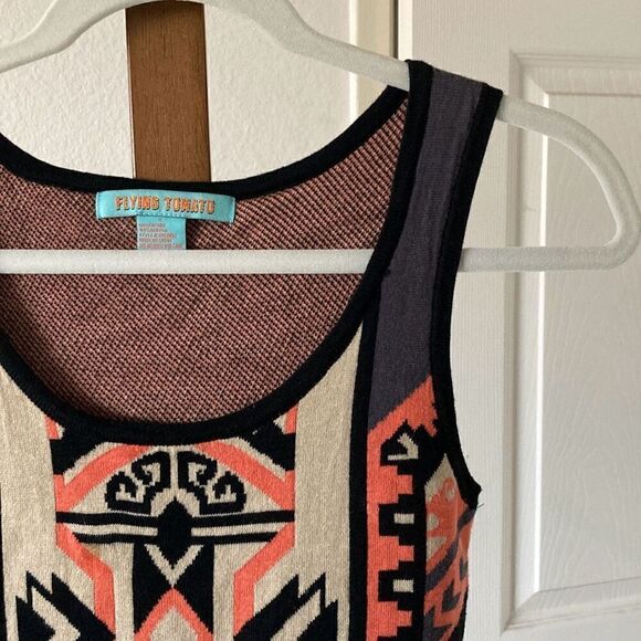 Flying Tomato Aztec Tribal Bodycon Tank Dress size Small - Picture 2 of 5